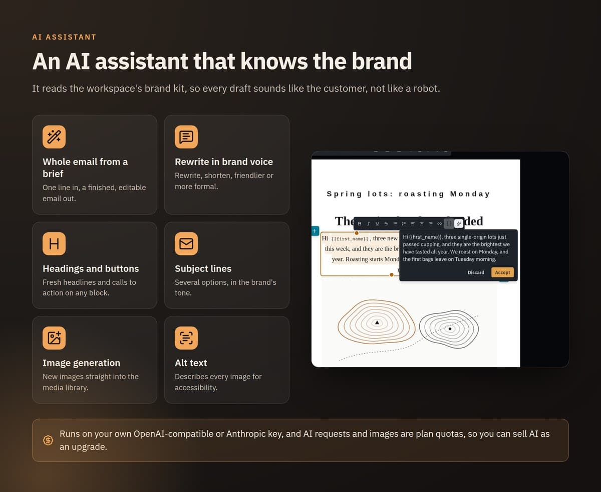 AI assistant that writes in the brand's voice