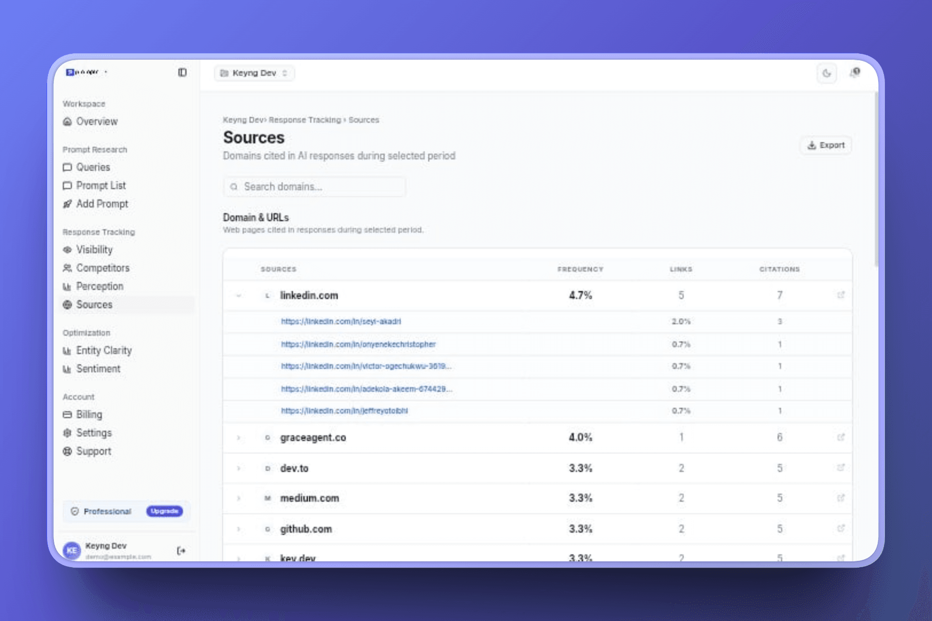 PromptRank screenshot 2