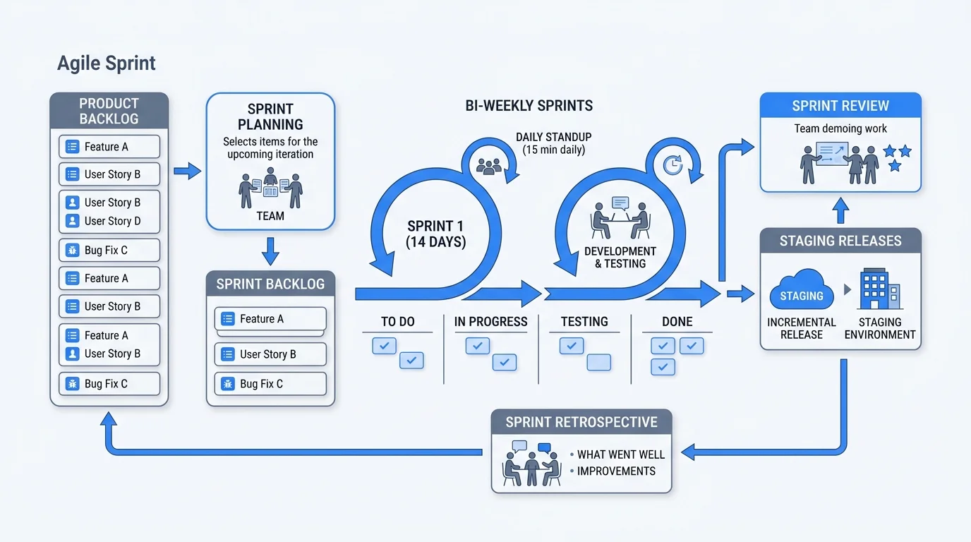 Agile Sprint Timeline Diagram