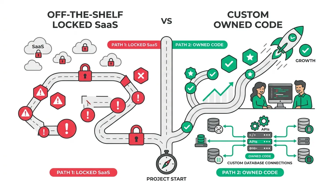 Choosing off-the-shelf vs custom software development paths