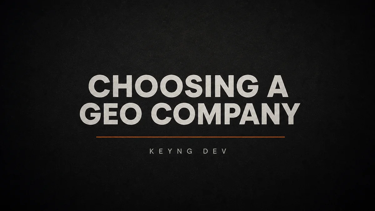 How to Choose a Generative Engine Optimization Company