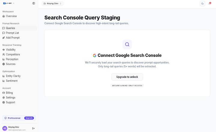 PromptRank GSC OAuth Sync for Conversational Prompt Discovery